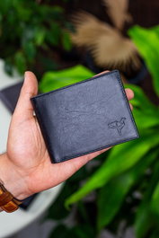 Zoozie Bags Chapel Crazy Black Cartera para Hombre de Piel Auténtica Negra